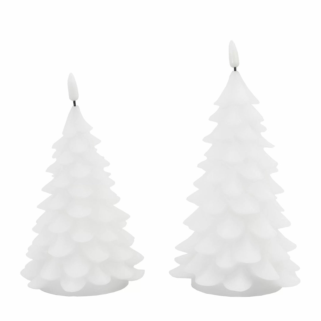 LED Xmas Tree Candle 2 pack White