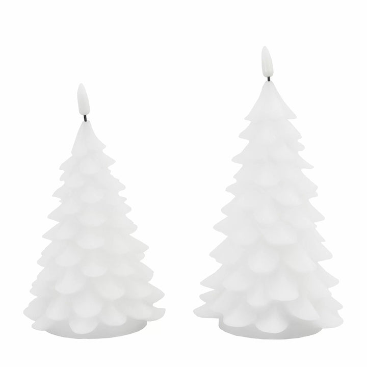 LED Xmas Tree Candle 2 pack White