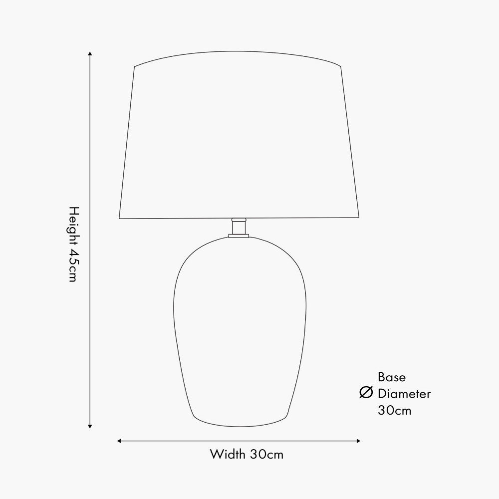 Cannes Blue and White Stripe Ceramic Table Lamp