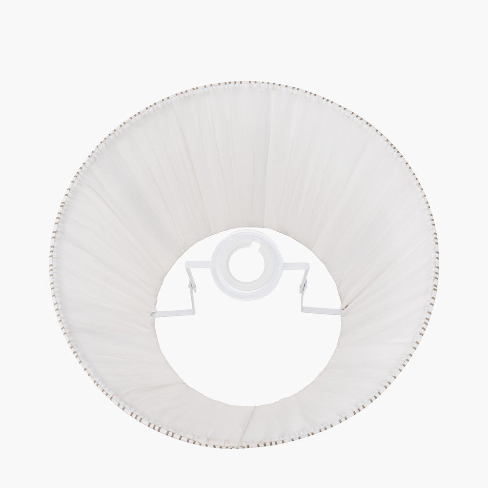 Thiago 30cm Natural Stripe Mushroom Pleat Tapered Lampshade