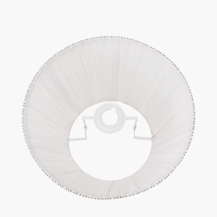 Thiago 30cm Natural Stripe Mushroom Pleat Tapered Lampshade