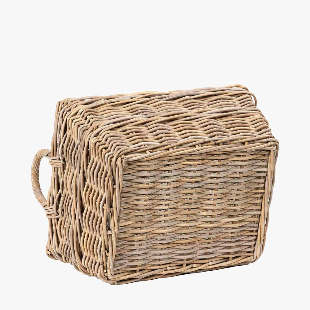 Neutral Kubu Rectangular Handled Laundry Basket