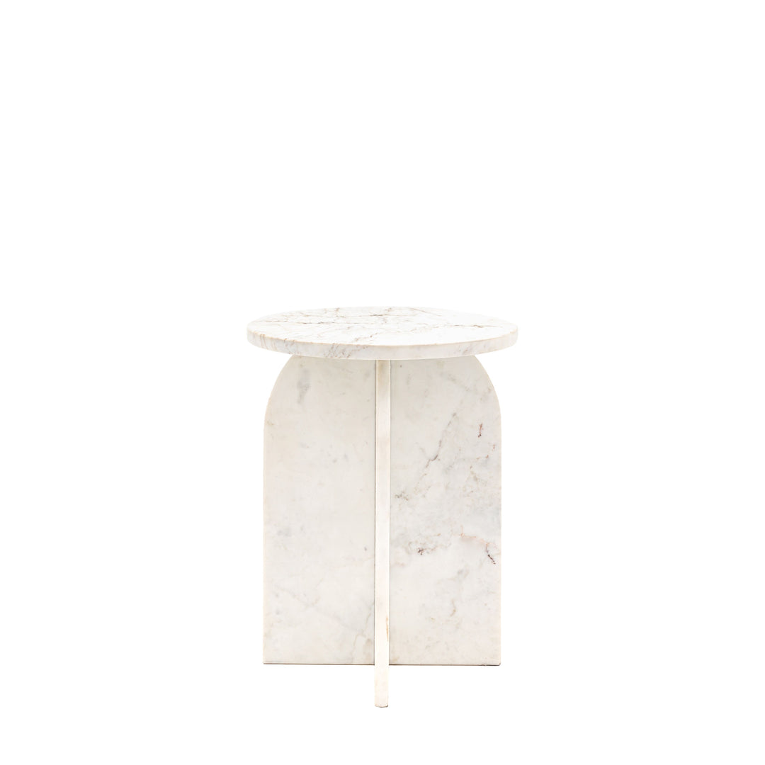 Marble White Side Table