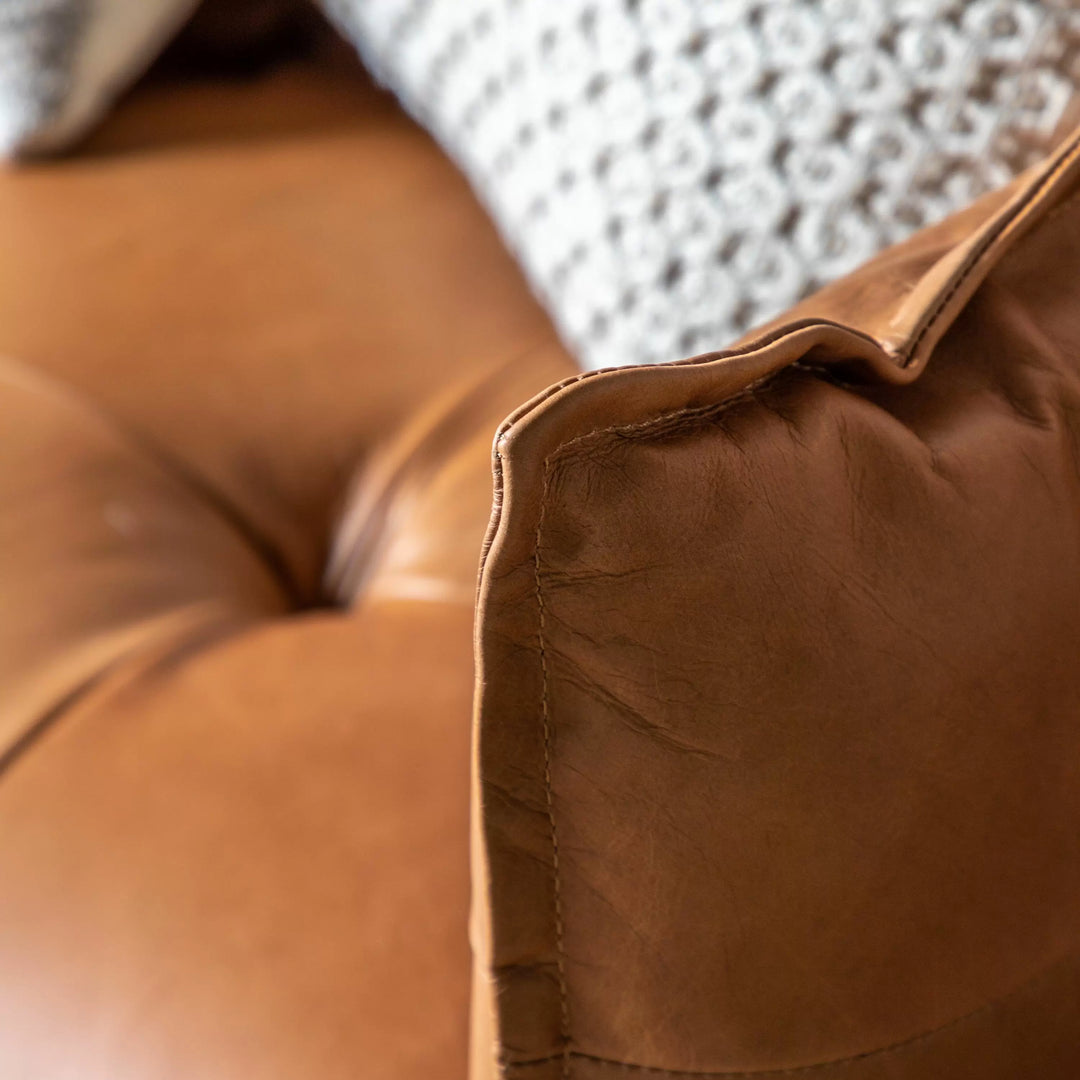 Ecclestone Brown Leather Sofa