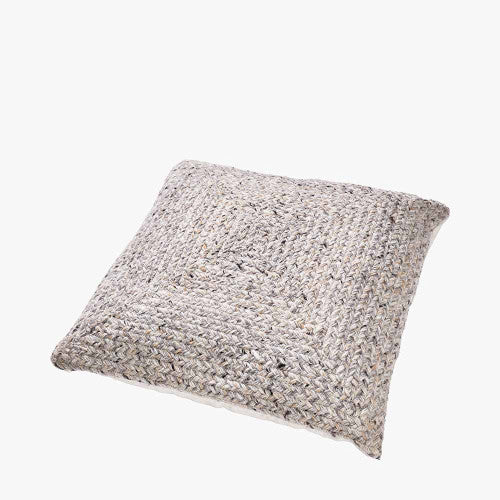 Indoor Outdoor Warm Grey Tweed Design Scatter Cushion