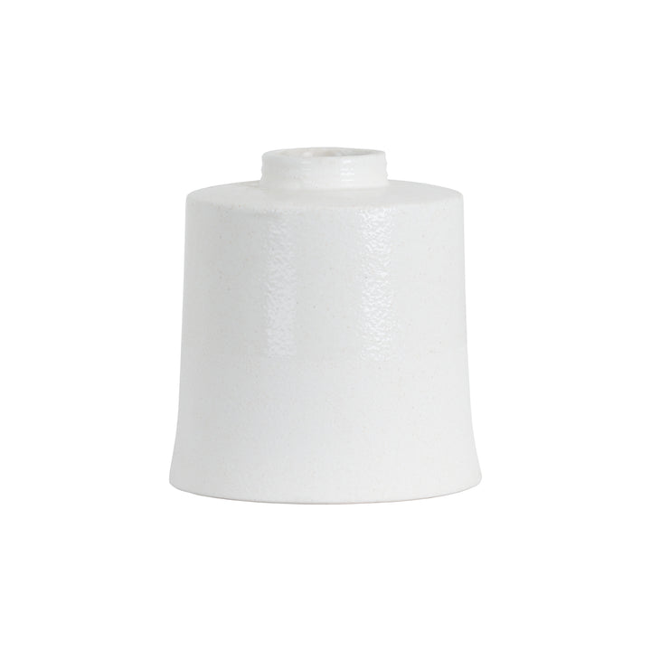 Chloe Cylindrical Ceramic Large Vase white With Grey Detail