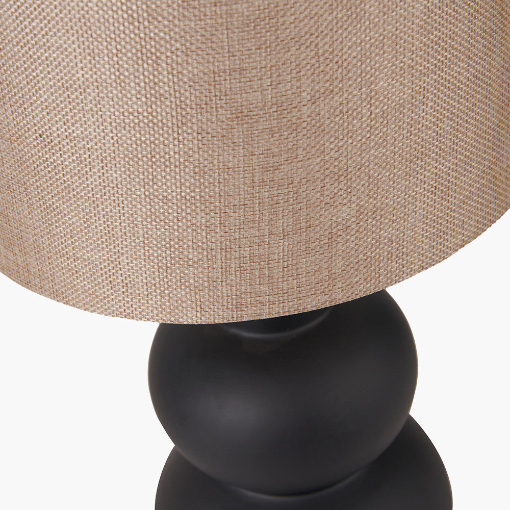 Aaliyah Black Curved Bottle Ceramic Table Lamp