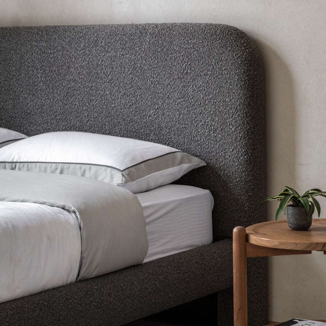 Rabley Grey Boucle Bedstead | King Size