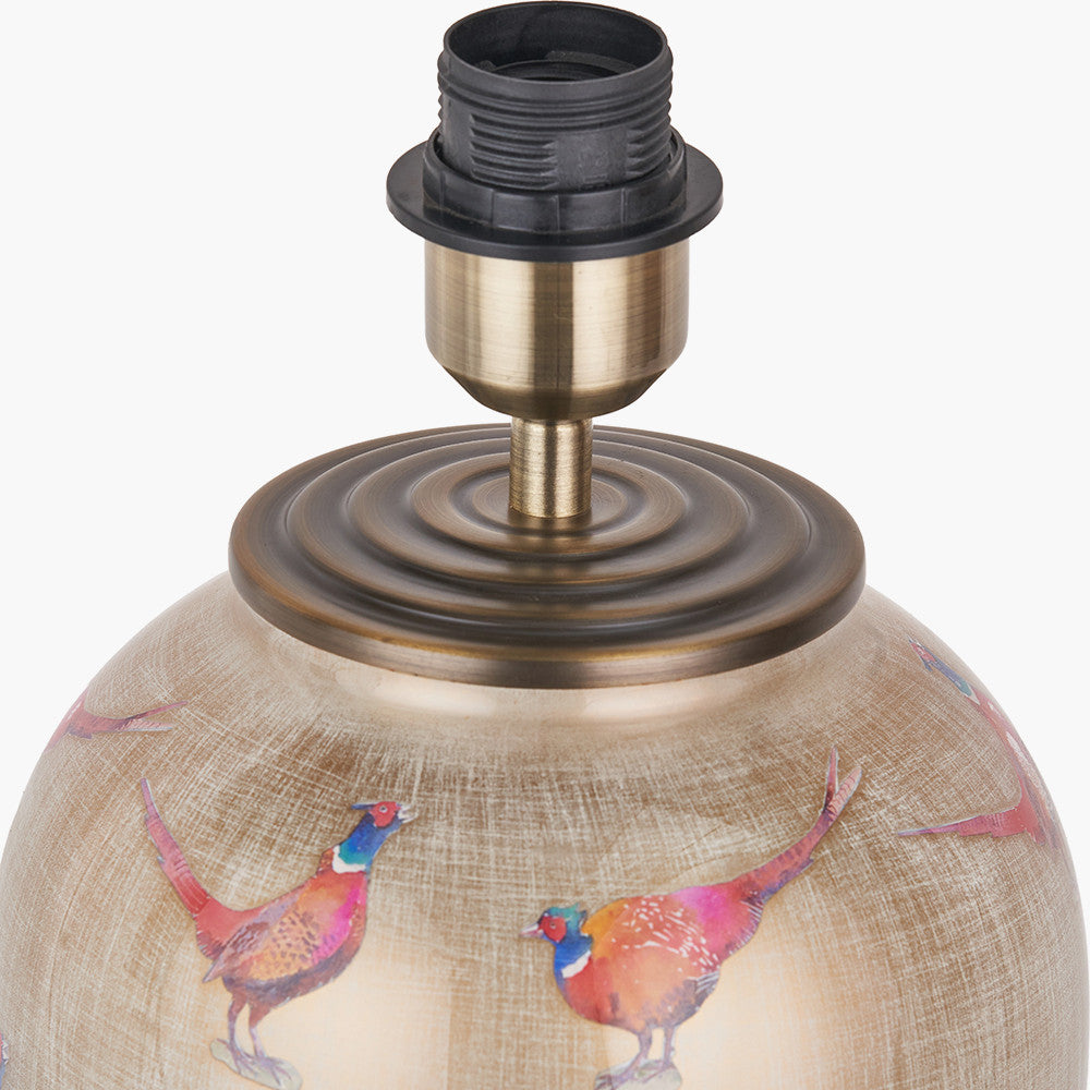 Pheasant Medium Glass Table Lamp Base