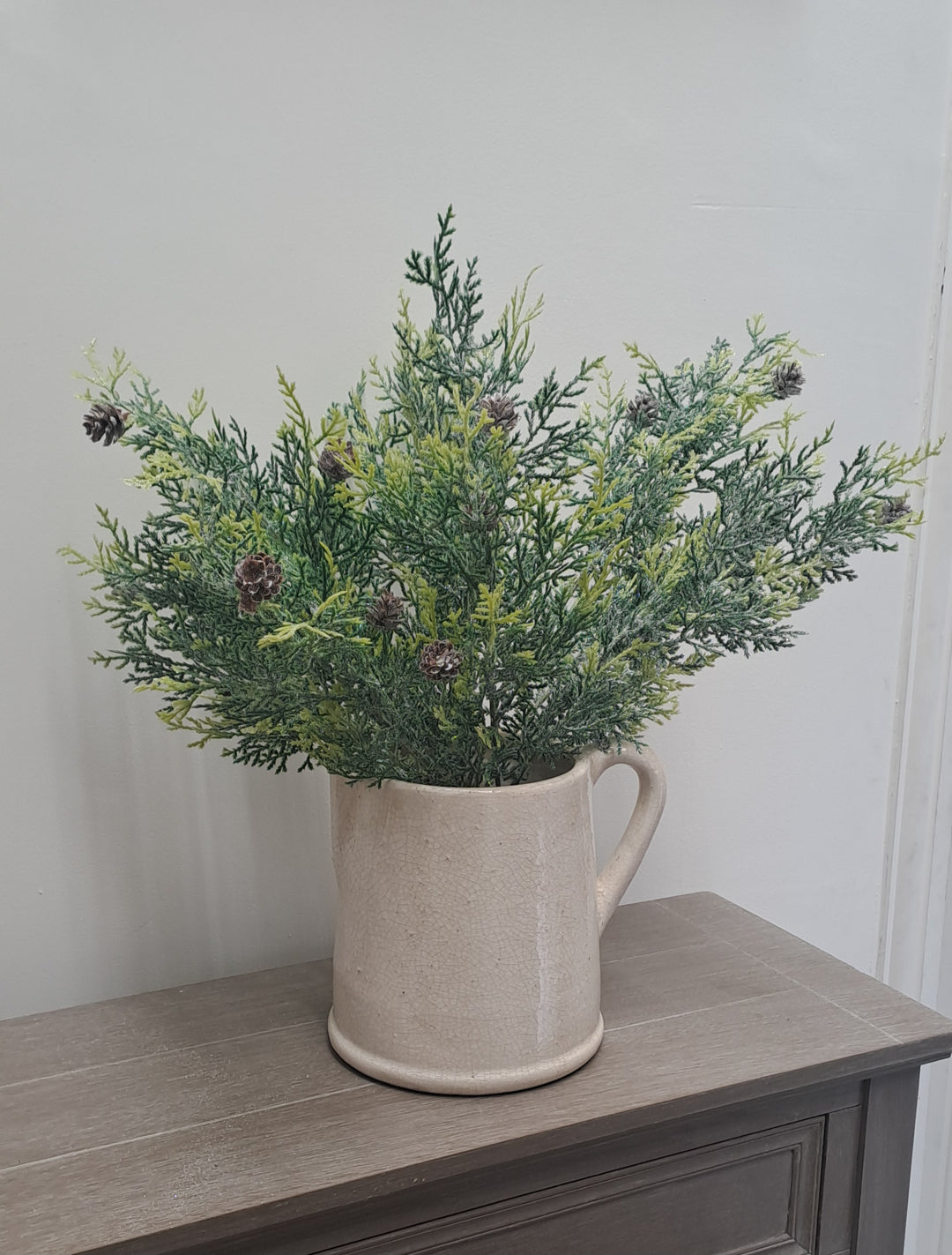White Crackle Jug, 22cm