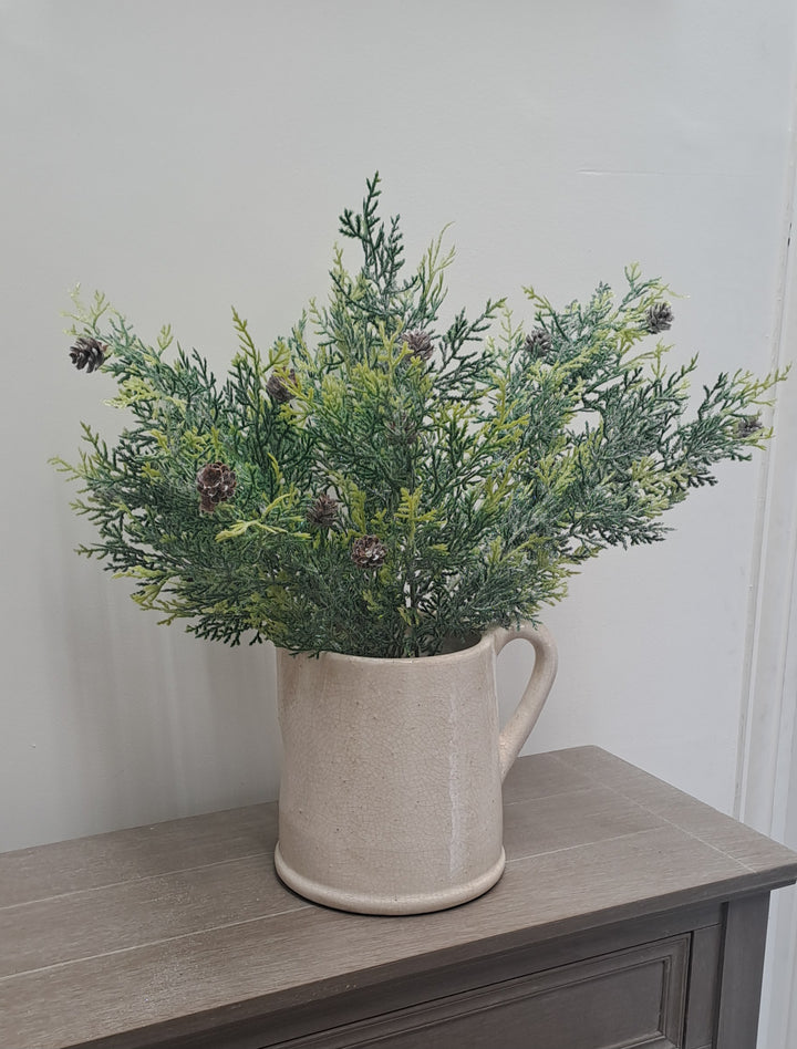 White Crackle Jug, 22cm