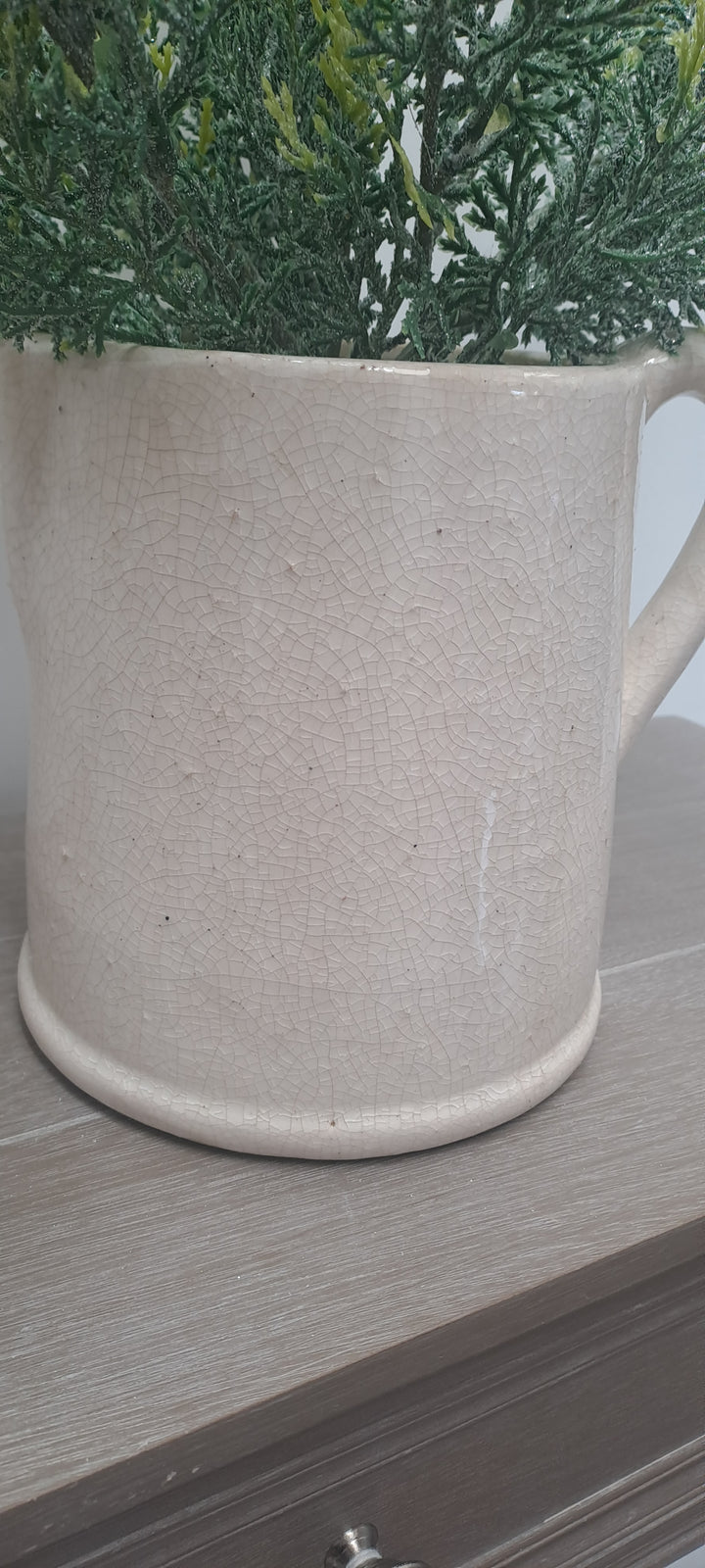 White Crackle Jug, 22cm