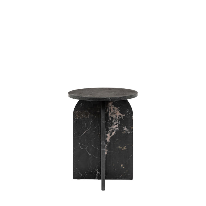 Amalfi Black Marble Side Table