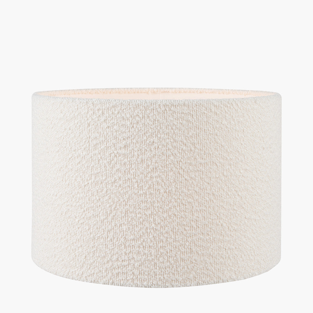 Lewis 40cm White Boucle Cylinder Lampshade