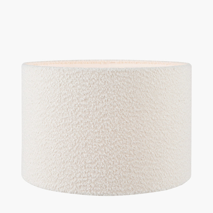 Lewis 40cm White Boucle Cylinder Lampshade