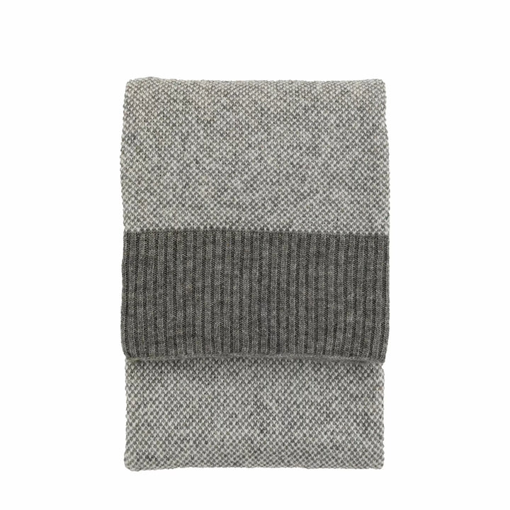 Knitted Parting Throw Grey