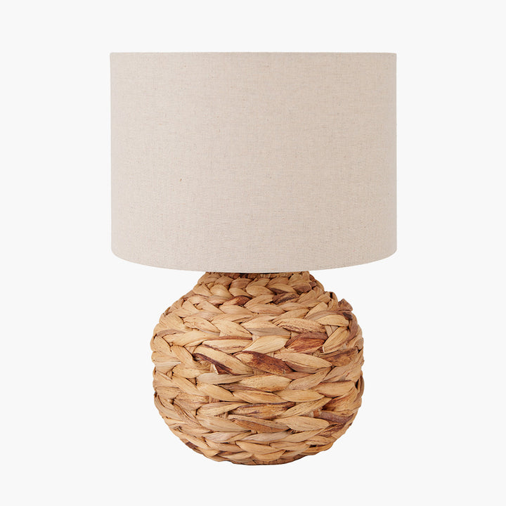 Natural Plaited Water Hyacinth Table Lamp