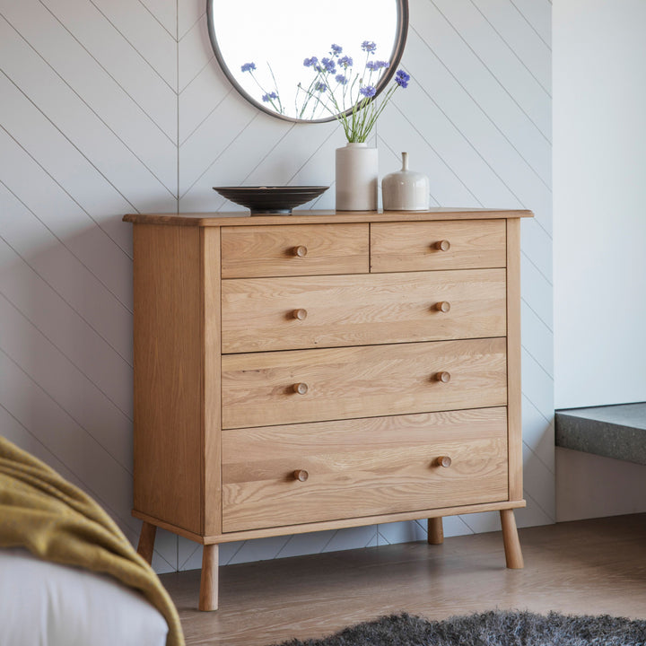 Wycombe Oak 5 Drawer Chest