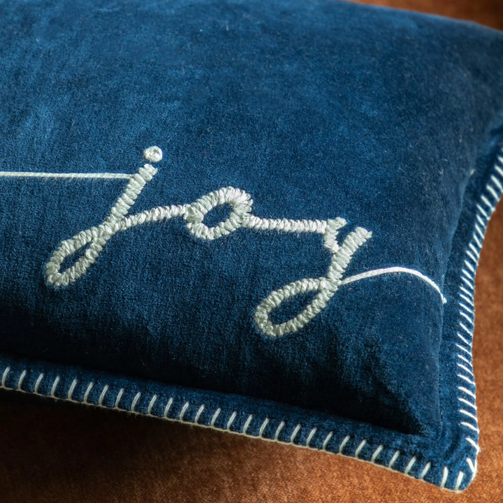 Merry Midnight Joy Navy Cushion