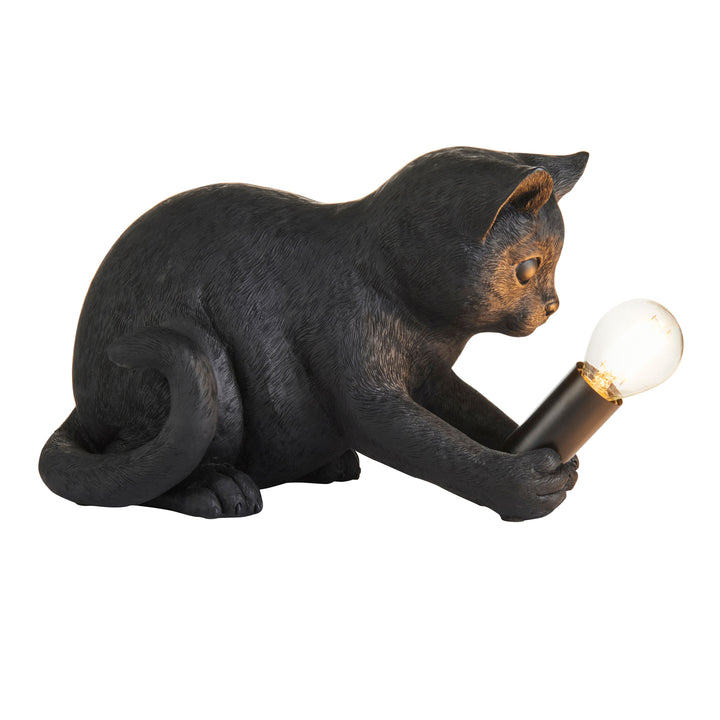 Kitten Table Lamp | Black