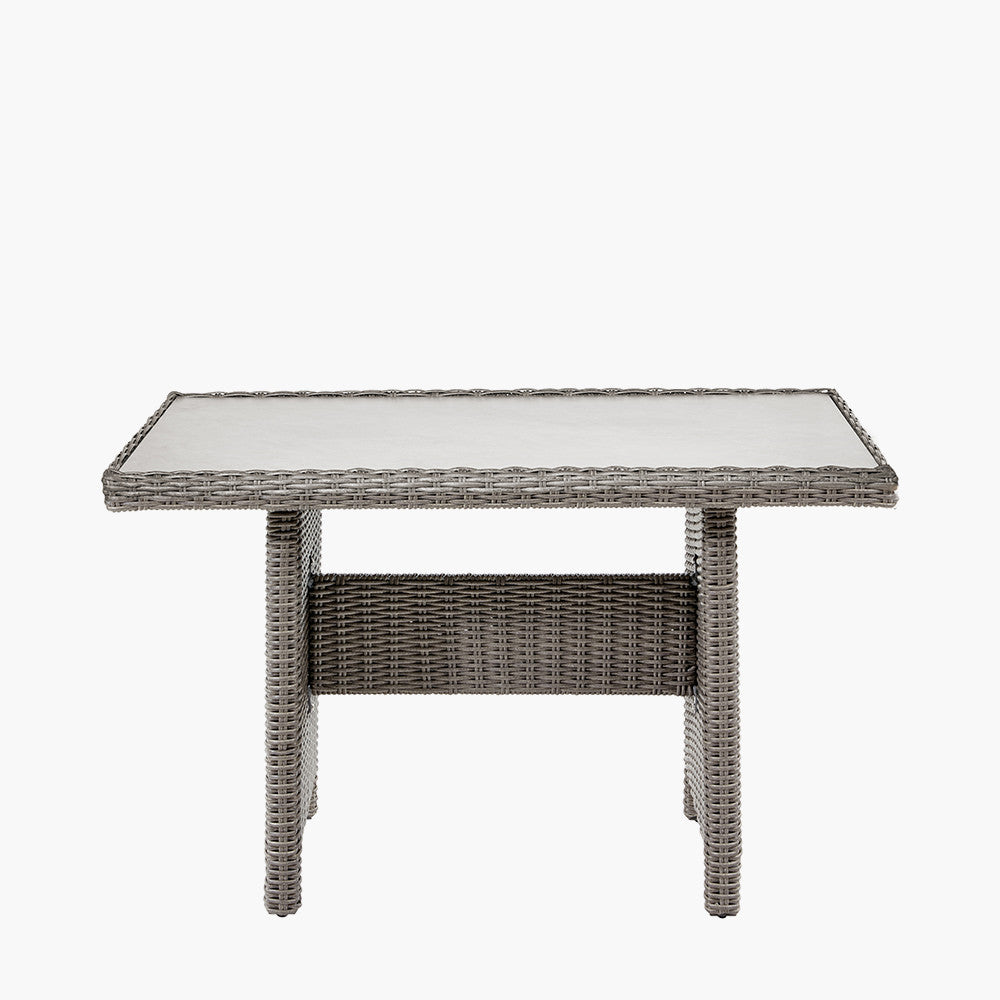 Barbados Slate Grey Outdoor Compact Corner Seating Set with Ceramic Top