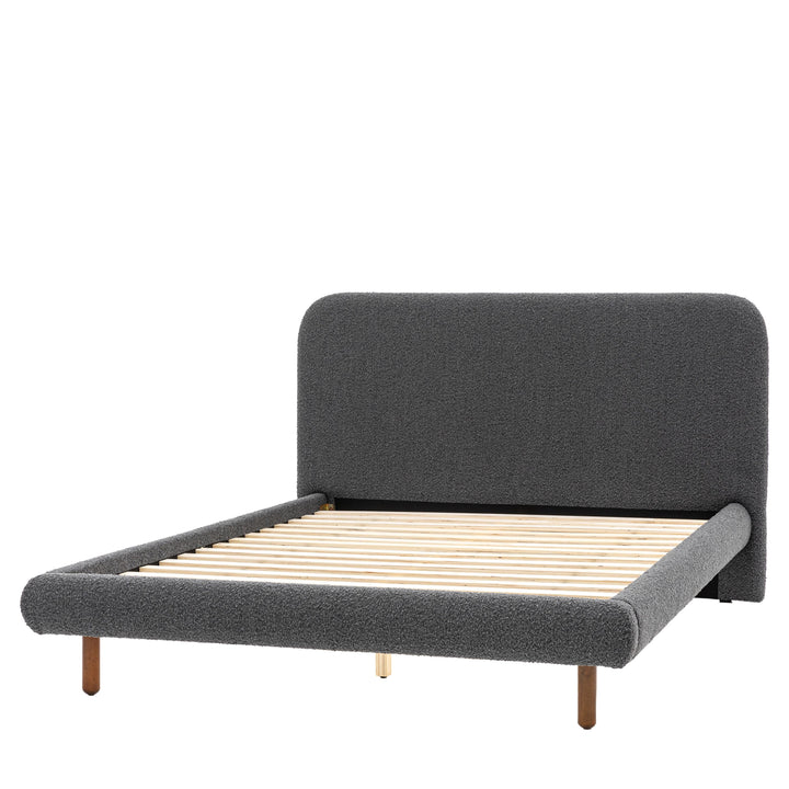 Rabley Grey Boucle Bedstead | King Size