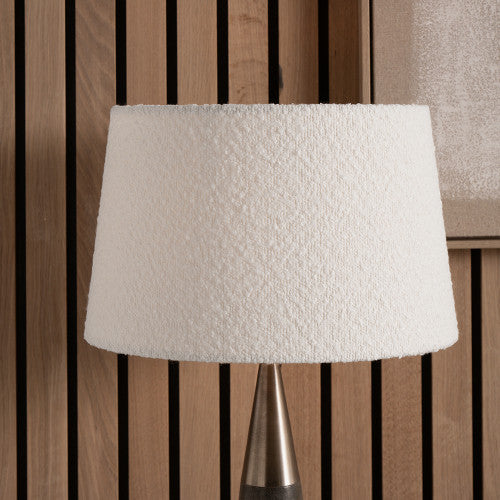 Marseille 35cm White Boucle Tapered Cylinder Shade