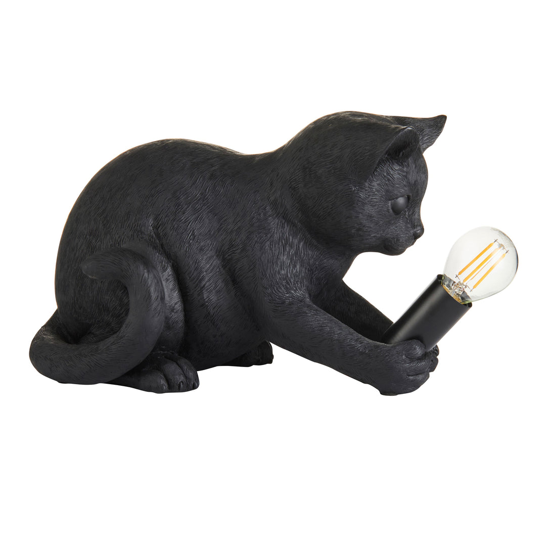 Kitten Table Lamp | Black