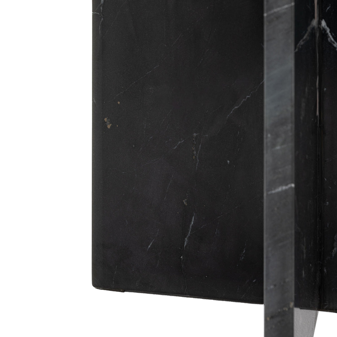 Amalfi Black Marble Side Table