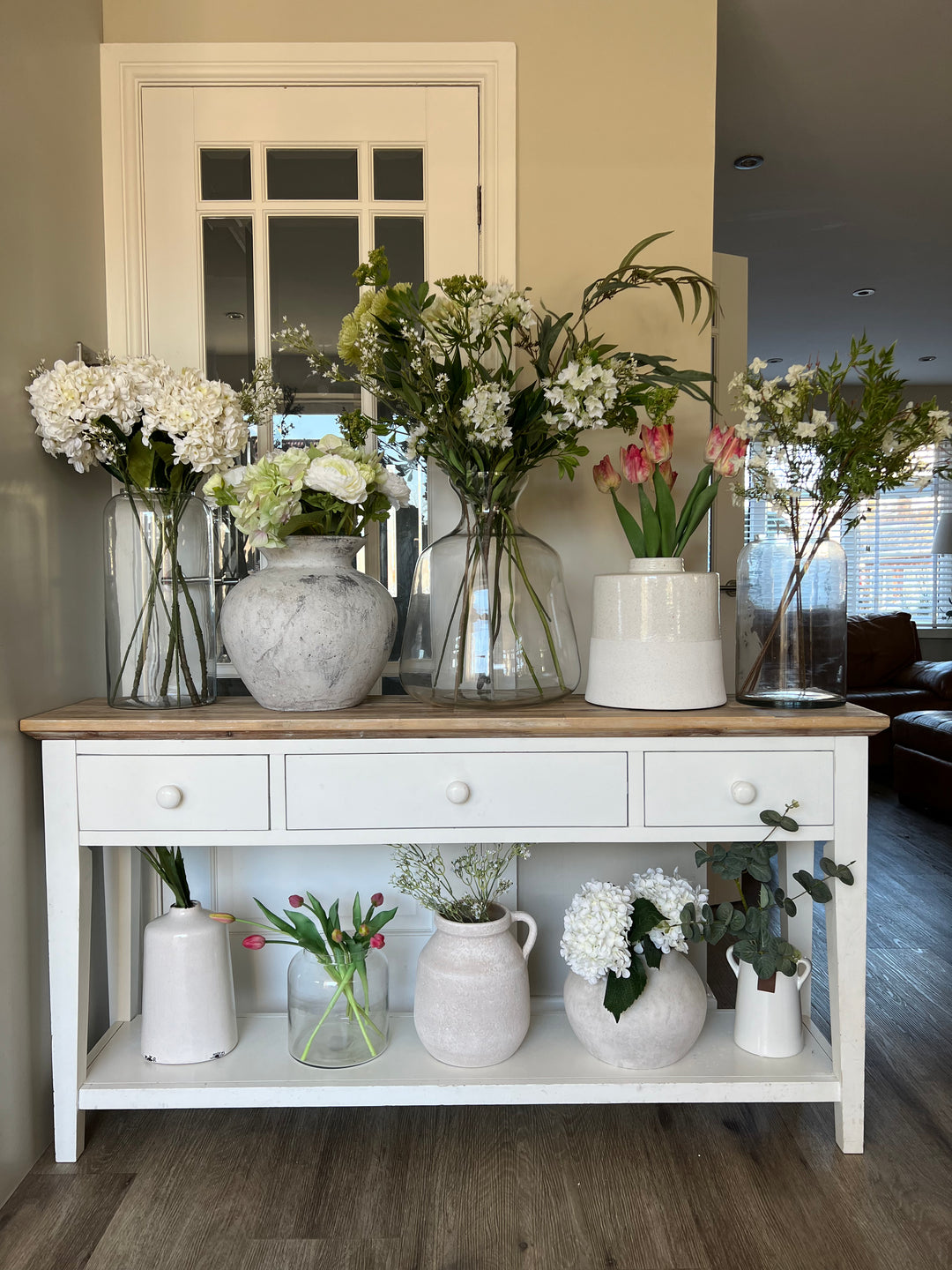 Glazed Distressed White Vase