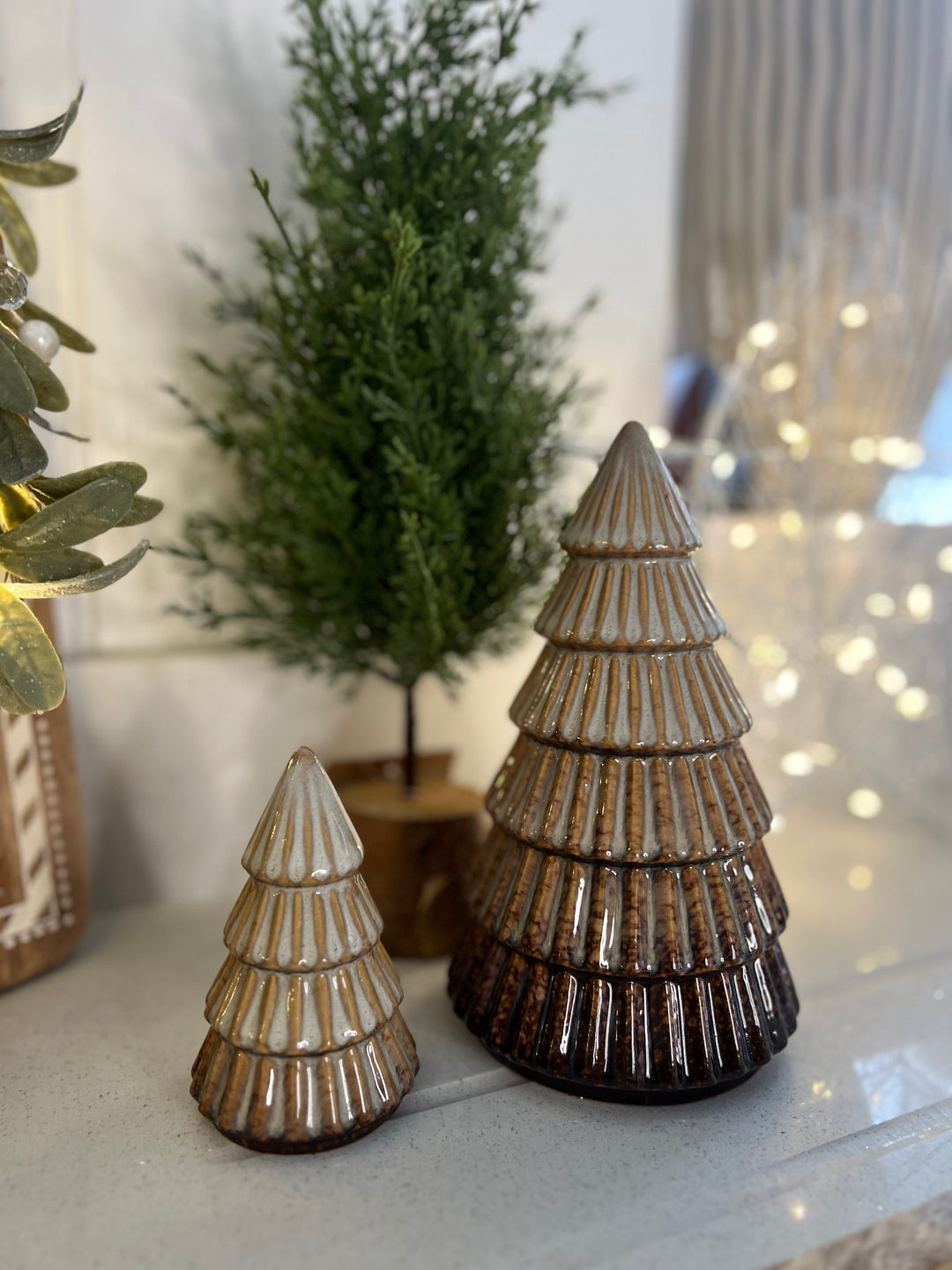 Brown Tree Deco, 9.8cm