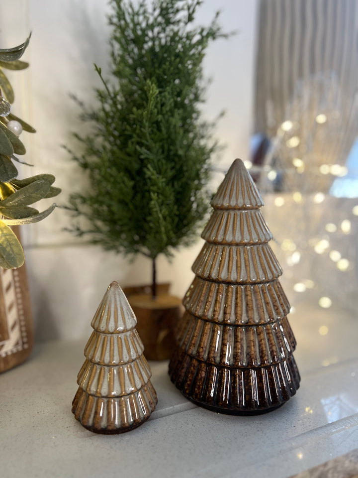 Brown Tree Deco, 9.8cm