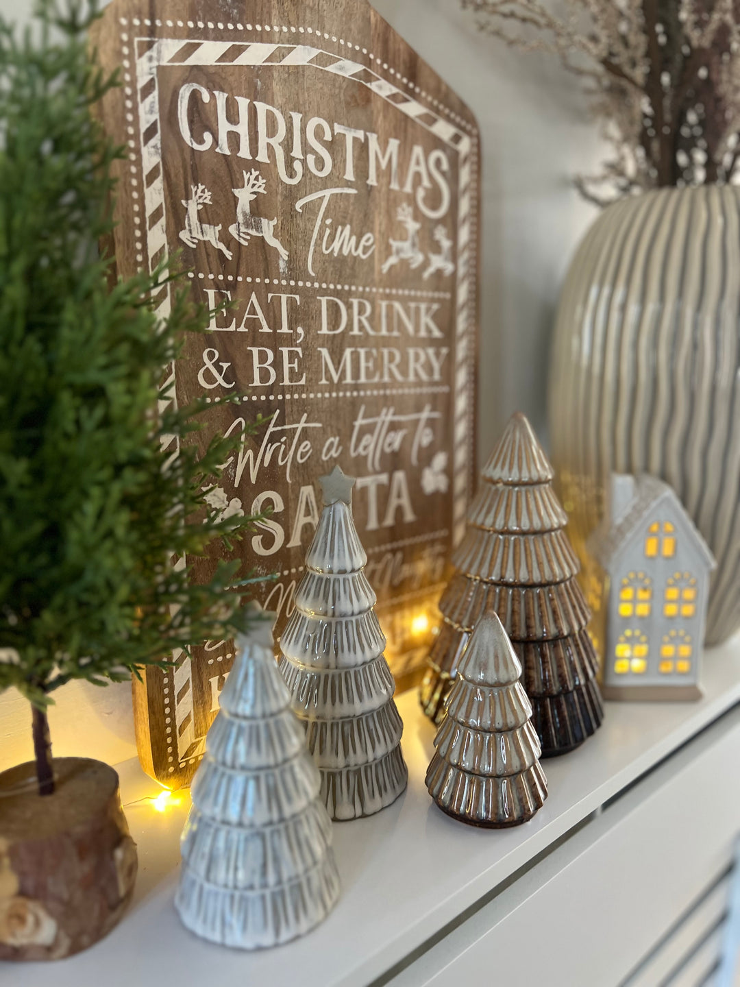 Brown Tree Deco, 9.8cm