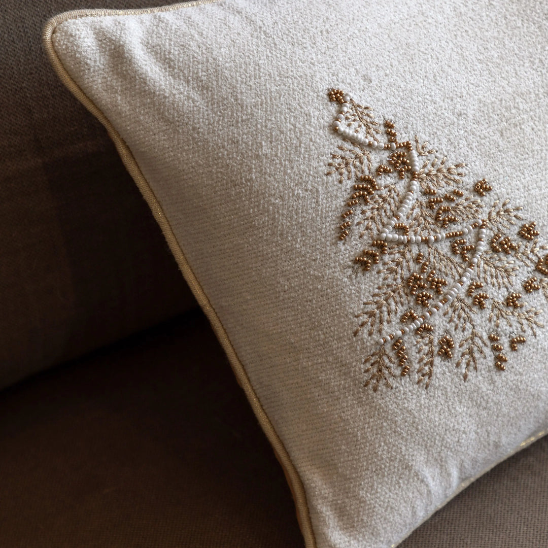 Deco Luxe Embroidered Tree Trio Cushion