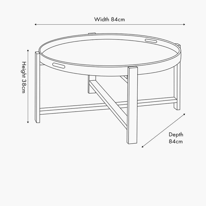 Marmara Dark Grey Oak Veneer Coffee Table