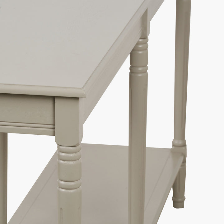 Heritage Putty Pine Wood Large Console Table