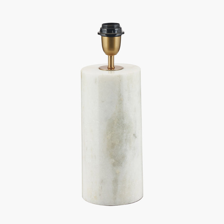 Kiorini White Marble Table Lamp Base