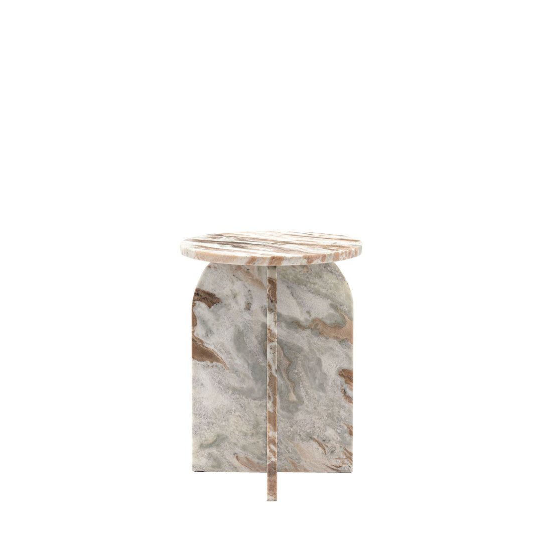 Amalfi Natural Marble Side Table