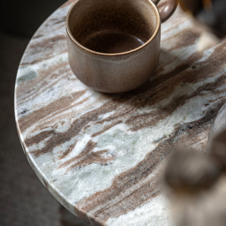 Amalfi Natural Marble Side Table