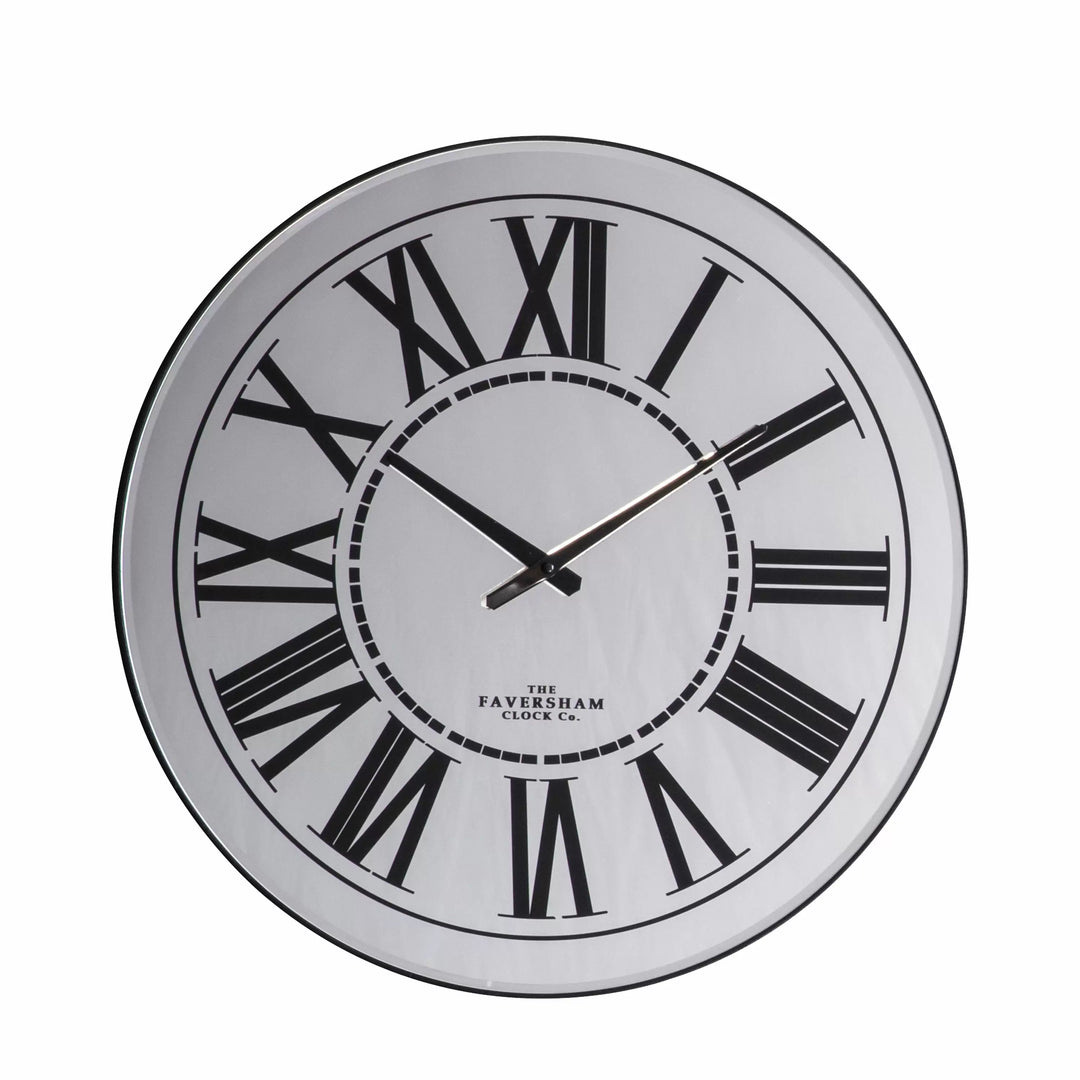 Heycroft Silver Clock 55cm