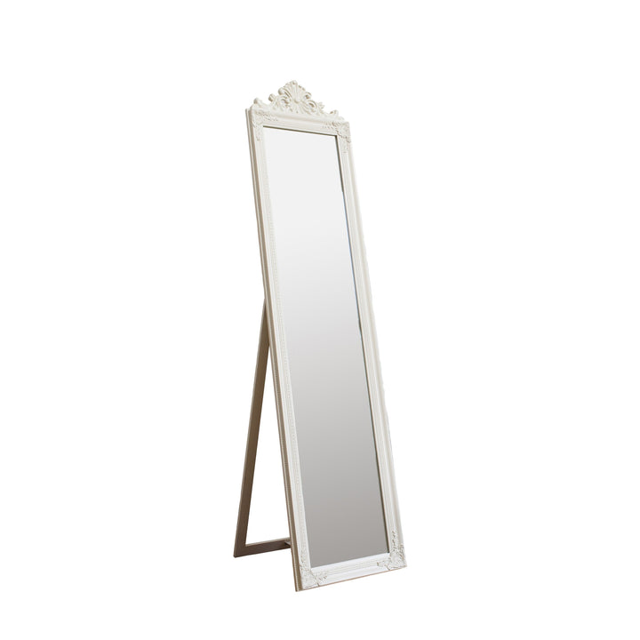 Lambeth White Wood Cheval Mirror