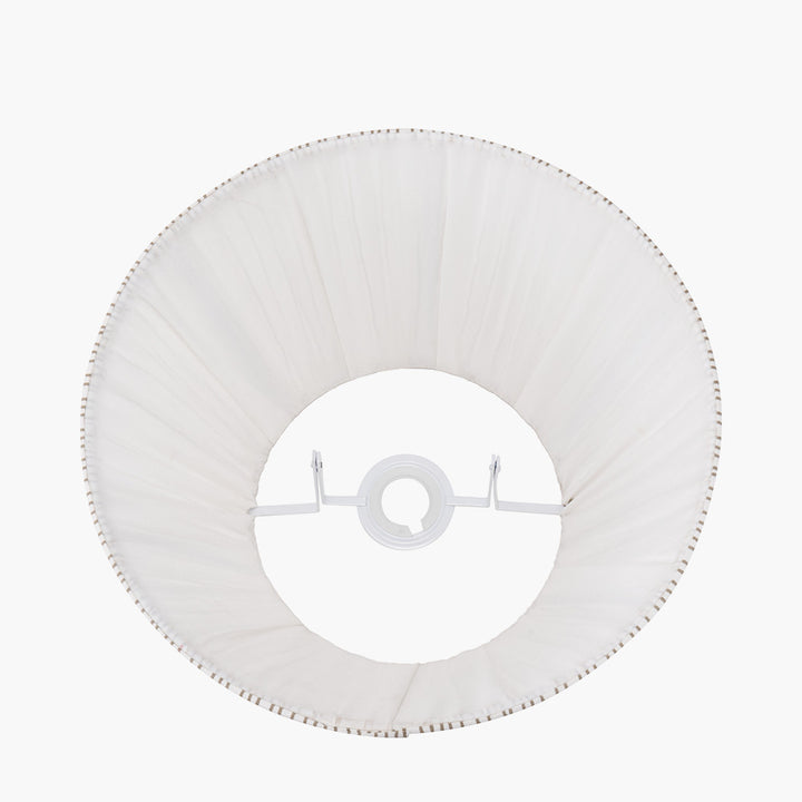 Thiago 30cm Natural Stripe Mushroom Pleat Tapered Lampshade