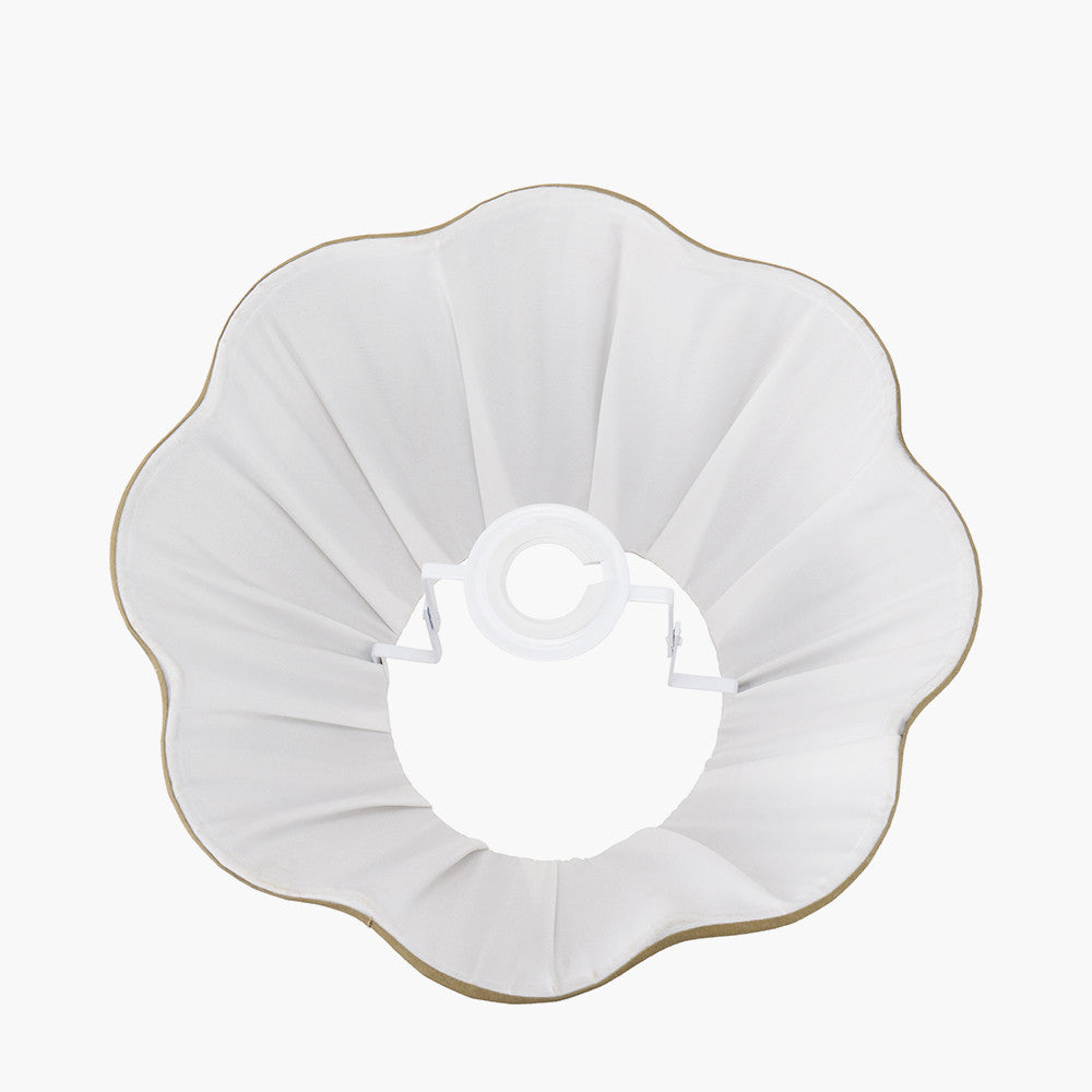 Malia 30cm Olive Green Mushroom Pleat Scalloped Tapered Lamp Shade