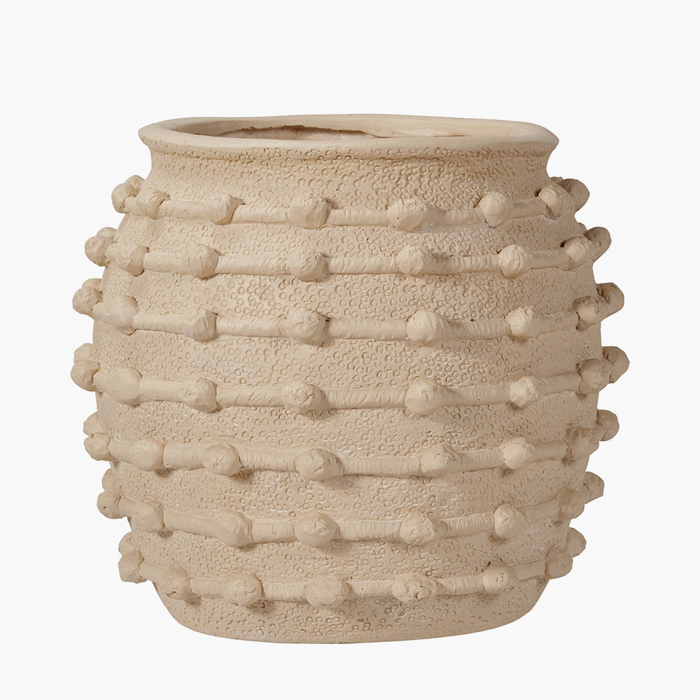 Cream Bobble Fibrestone Decorative Planter Large 39cm