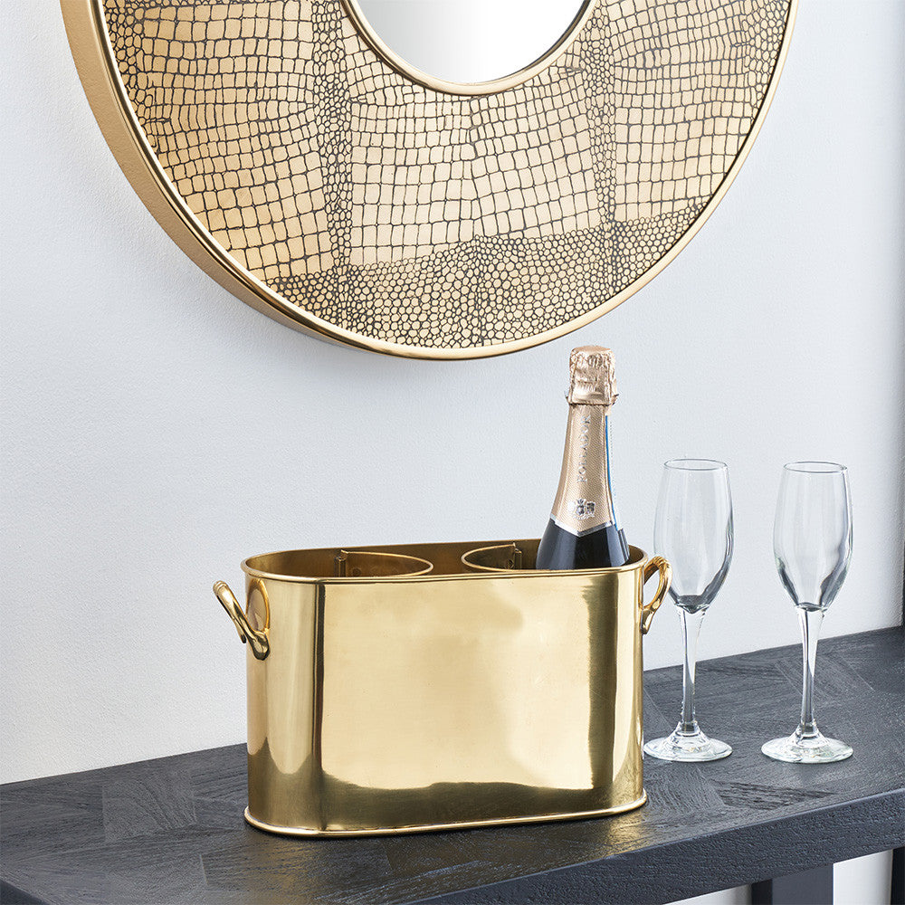 Gold 2 Bottle Wine Holder