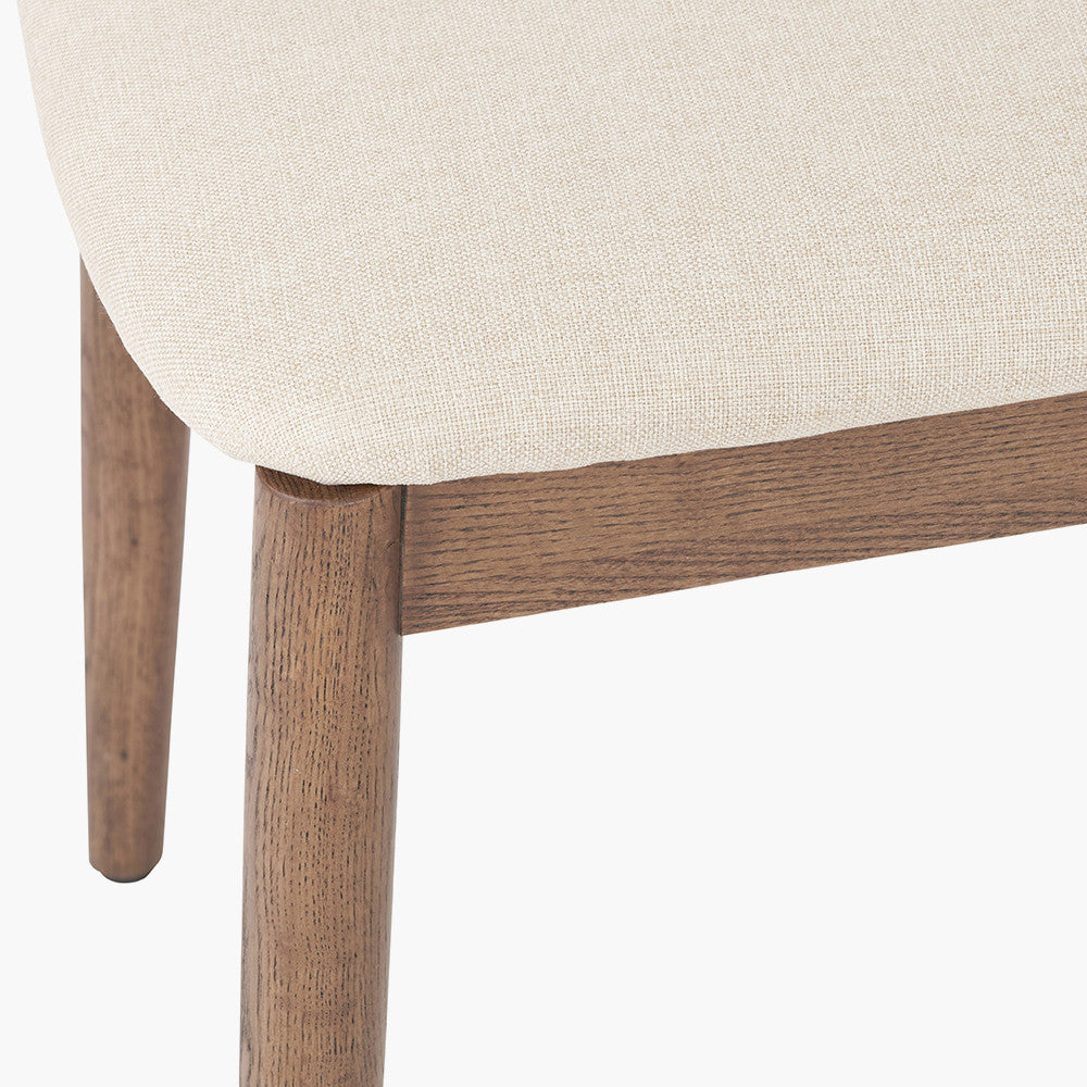 Elias Dark Ash Wood Retro Dining Table and 6 Chairs