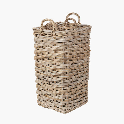 Tobs S/2 Square Grey Kubu Rattan Umbrella Baskets