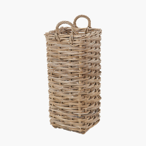 Tobs S/2 Square Grey Kubu Rattan Umbrella Baskets