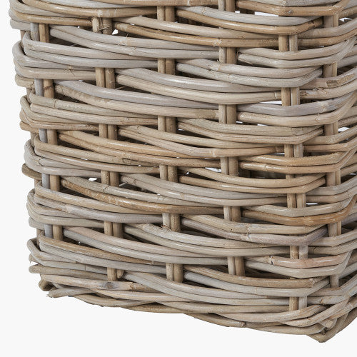 Tobs S/2 Square Grey Kubu Rattan Umbrella Baskets