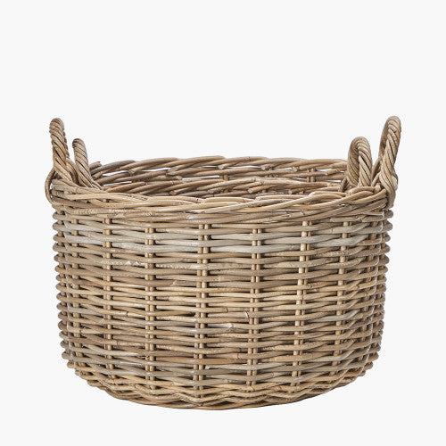 Kubu  Grey Log Baskets - Set of 2